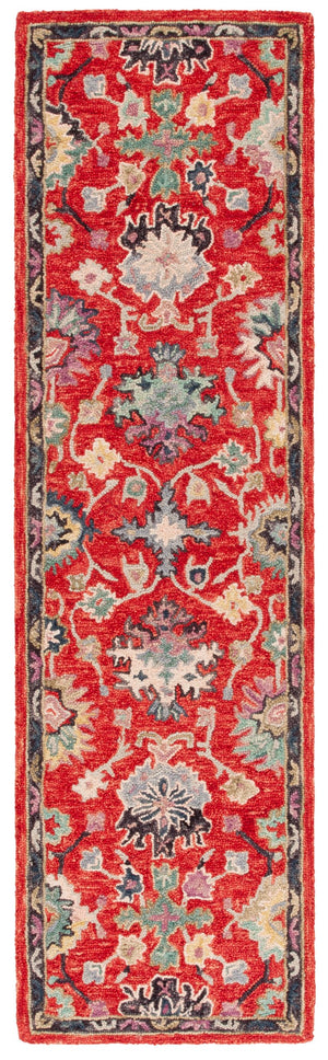 Safavieh Blossom Elegant Red Floral Area Rug - Hand-tufted Wool-cotton Blend For Timeless Home Décor Red ,Ivory 85% Wool,15% Cotton Blm470q-3