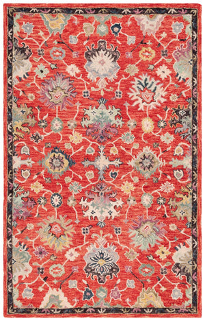 Safavieh Blossom Elegant Red Floral Area Rug - Hand-tufted Wool-cotton Blend For Timeless Home Décor Red ,Ivory 85% Wool,15% Cotton Blm470q-3