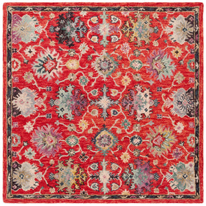 Safavieh Blossom Elegant Red Floral Area Rug - Hand-tufted Wool-cotton Blend For Timeless Home Décor Red ,Ivory 85% Wool,15% Cotton Blm470q-3