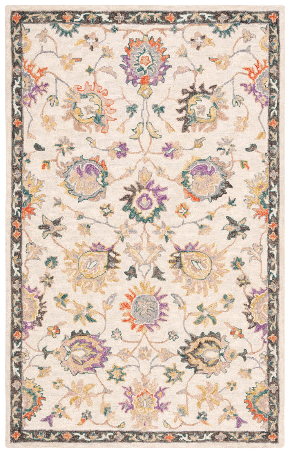 Safavieh Blossom Hand-tufted Wool-cotton Blend Area Rug - Exquisite Floral Design For Elegant Home Decor Beige ,Lavander 85% Wool,15% Cotton Blm471b-28