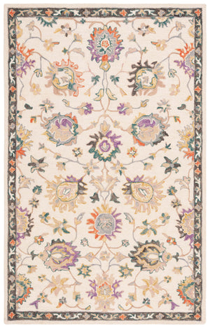 Safavieh Blossom Hand-tufted Wool-cotton Blend Area Rug - Exquisite Floral Design For Elegant Home Decor Beige ,Lavander 85% Wool,15% Cotton Blm471b-28