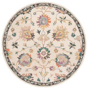 Safavieh Blossom Hand-tufted Wool-cotton Blend Area Rug - Exquisite Floral Design For Elegant Home Decor Beige ,Lavander 85% Wool,15% Cotton Blm471b-28