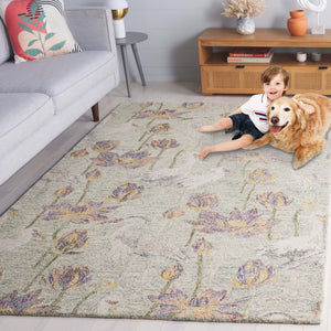 Safavieh Blossom Hand-tufted Floral Area Rug – Elegant Nature-inspired Design For A Serene Home Oasis Green ,Ivory 80% Wool,20% Cotton Blm554y-5