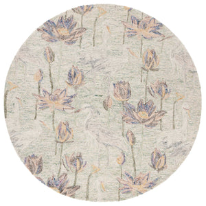 Safavieh Blossom Hand-tufted Floral Area Rug – Elegant Nature-inspired Design For A Serene Home Oasis Green ,Ivory 80% Wool,20% Cotton Blm554y-5