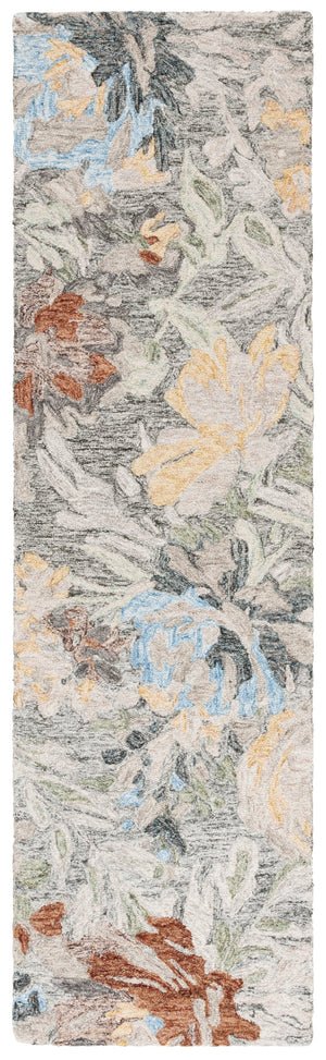Safavieh Blossom Hand-tufted Floral Area Rug - Luxurious Wool & Cotton Blend For Elegant Home Décor Green ,Charcoal 80% Wool,20% Cotton Blm555y-28