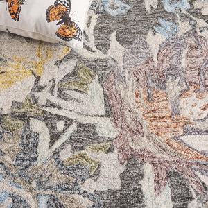 Safavieh Blossom Hand-tufted Floral Area Rug - Luxurious Wool & Cotton Blend For Elegant Home Décor Green ,Charcoal 80% Wool,20% Cotton Blm555y-28