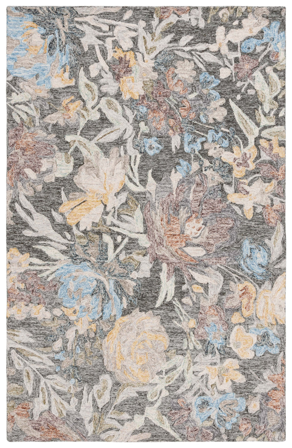 Safavieh Blossom Hand-tufted Floral Area Rug - Luxurious Wool & Cotton Blend For Elegant Home Décor Green ,Charcoal 80% Wool,20% Cotton Blm555y-28