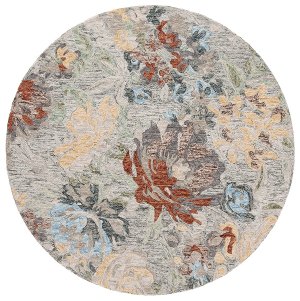 Safavieh Blossom Hand-tufted Floral Area Rug - Luxurious Wool & Cotton Blend For Elegant Home Décor Green ,Charcoal 80% Wool,20% Cotton Blm555y-28