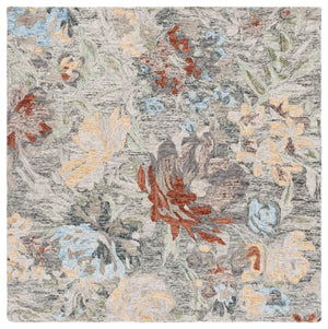 Safavieh Blossom Hand-tufted Floral Area Rug - Luxurious Wool & Cotton Blend For Elegant Home Décor Green ,Charcoal 80% Wool,20% Cotton Blm555y-28
