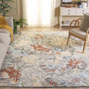 Safavieh Blossom Hand-tufted Floral Area Rug - Luxurious Wool & Cotton Blend For Elegant Home Décor Green ,Charcoal 80% Wool,20% Cotton Blm555y-28