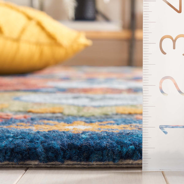 Safavieh Blossom Hand-tufted Charcoal And Tangerine Rug - Exquisite Artistry For Timeless Home Elegance Charcoal ,Orange 80% Wool 20% Cotton Blm565h-8