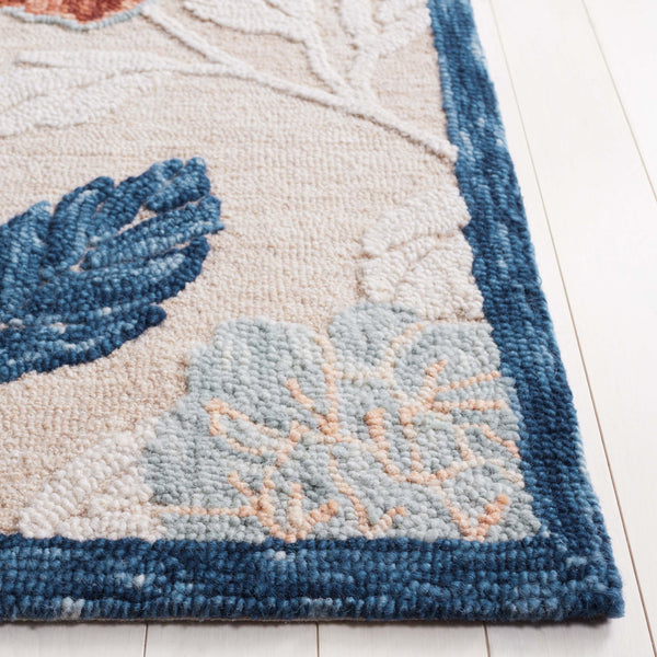 Safavieh Blossom Hand-tufted Area Rug – Luxurious Floral Design From India, Crafted With 80% Wool & Cotton Blend Beige ,Red 80% Wool 20% Cotton Blm566b-6sq