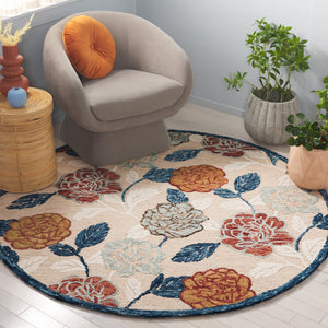 Safavieh Blossom Hand-tufted Area Rug – Luxurious Floral Design From India, Crafted With 80% Wool & Cotton Blend Beige ,Red 80% Wool 20% Cotton Blm566b-6sq