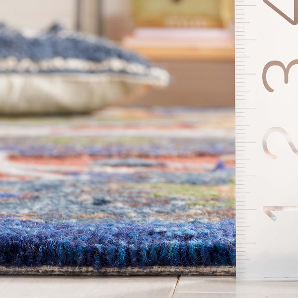 Safavieh Blossom Enchanting Medium Rectangle Area Rug - Vibrant Floral Design, Timeless Elegance For Your Home Orange ,Blue 80% Wool 20% Cotton Blm567p-5