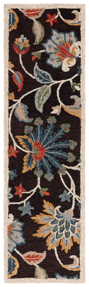 Safavieh Blossom Hand-tufted Area Rug - Luxurious Floral Design To Elevate Your Home Décor With Comfort Brown ,Yellow 80% Wool 20% Cotton Blm568t-6sq