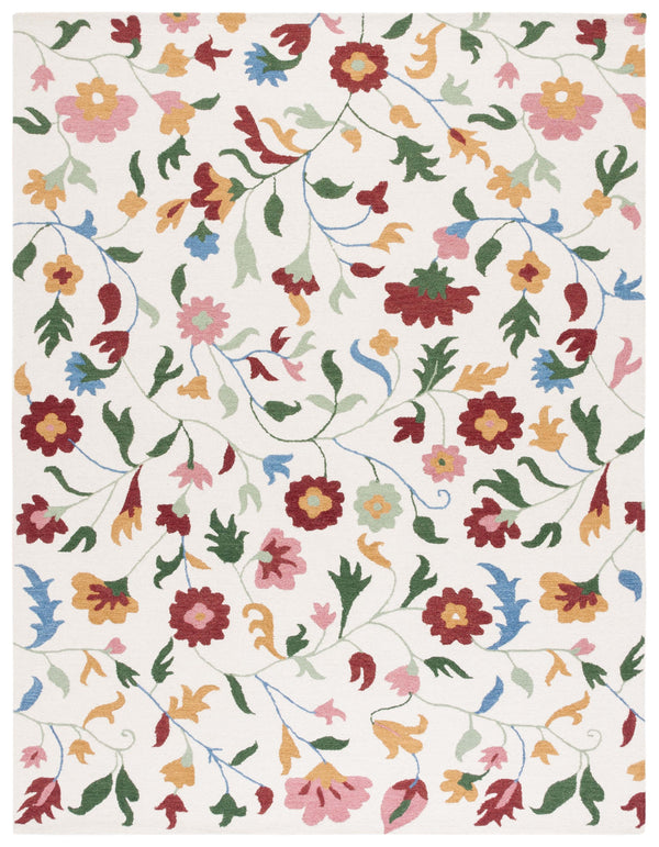 Safavieh Blossom Exquisite Floral Area Rug - Hand-tufted Luxury Wool And Cotton For Timeless Elegance Ivory ,Red 80% Wool,20% Cotton Blm569a-8