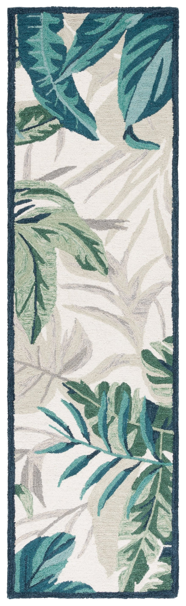 Safavieh Blossom Hand-tufted Area Rug - Elegant Floral Design For A Serene Living Space Transformation Ivory ,Green 80% Wool,20% Cotton Blm570y-6sq