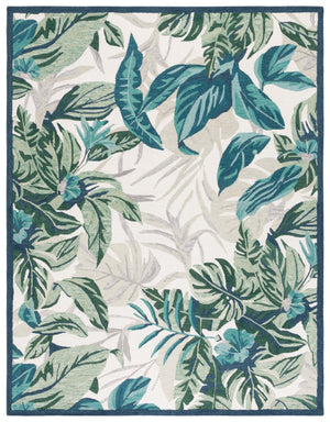 Safavieh Blossom Hand-tufted Area Rug - Elegant Floral Design For A Serene Living Space Transformation Ivory ,Green 80% Wool,20% Cotton Blm570y-6sq