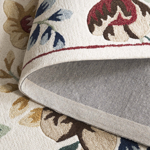 Safavieh Blossom Hand-tufted Floral Area Rug - Luxurious Wool & Cotton Blend For Timeless Elegance In Any Room Ivory ,Blue 80% Wool,20% Cotton Blm571a-28