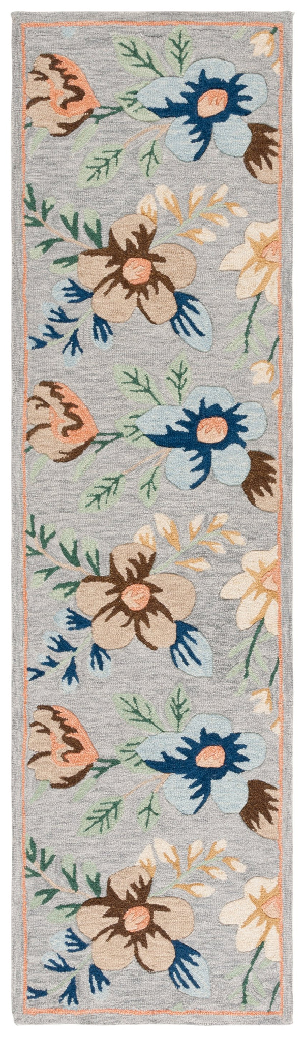 Safavieh Blossom Hand-tufted Floral Area Rug - Luxurious Wool & Cotton Blend For Timeless Elegance In Any Room Grey ,Blue 80% Wool,20% Cotton Blm571f-28