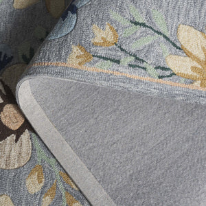 Safavieh Blossom Hand-tufted Floral Area Rug - Luxurious Wool & Cotton Blend For Timeless Elegance In Any Room Grey ,Blue 80% Wool,20% Cotton Blm571f-28