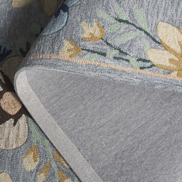Safavieh Blossom Hand-tufted Floral Area Rug - Luxurious Wool & Cotton Blend For Timeless Elegance In Any Room Grey ,Blue 80% Wool,20% Cotton Blm571f-28