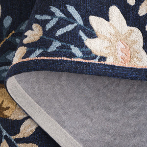 Safavieh Blossom Hand-tufted Floral Area Rug - Luxurious Wool & Cotton Blend For Timeless Elegance In Any Room Navy ,Green 80% Wool,20% Cotton Blm571n-4