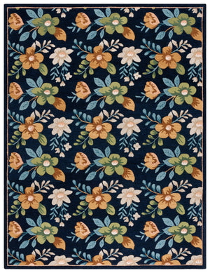 Safavieh Blossom Hand-tufted Floral Area Rug - Luxurious Wool & Cotton Blend For Timeless Elegance In Any Room Navy ,Green 80% Wool,20% Cotton Blm571n-4