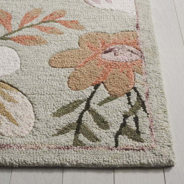Safavieh Blossom Hand-tufted Floral Area Rug - Luxurious Wool & Cotton Blend For Timeless Elegance In Any Room Sage ,Ivory 80% Wool,20% Cotton Blm571w-28