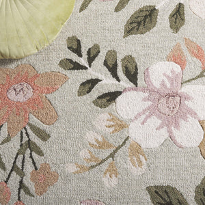 Safavieh Blossom Hand-tufted Floral Area Rug - Luxurious Wool & Cotton Blend For Timeless Elegance In Any Room Sage ,Ivory 80% Wool,20% Cotton Blm571w-28