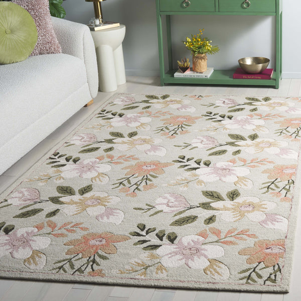 Safavieh Blossom Hand-tufted Floral Area Rug - Luxurious Wool & Cotton Blend For Timeless Elegance In Any Room Sage ,Ivory 80% Wool,20% Cotton Blm571w-28