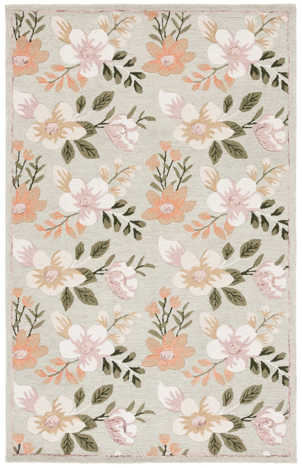 Safavieh Blossom Hand-tufted Floral Area Rug - Luxurious Wool & Cotton Blend For Timeless Elegance In Any Room Sage ,Ivory 80% Wool,20% Cotton Blm571w-28