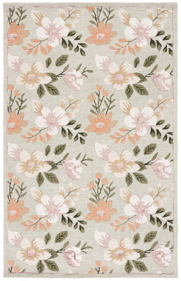 Safavieh Blossom Hand-tufted Floral Area Rug - Luxurious Wool & Cotton Blend For Timeless Elegance In Any Room Sage ,Ivory 80% Wool,20% Cotton Blm571w-28