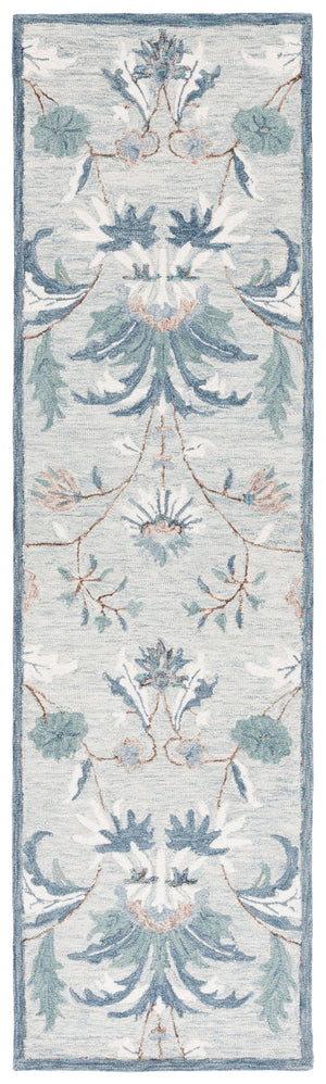 Safavieh Blossom Hand-tufted Wool & Cotton Floral Area Rug - Elegant Grey And Ivory Design For Home Décor Grey ,Ivory 80% Wool,20% Cotton Blm572f-4