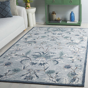 Safavieh Blossom Hand-tufted Wool & Cotton Floral Area Rug - Elegant Grey And Ivory Design For Home Décor Grey ,Ivory 80% Wool,20% Cotton Blm572f-4