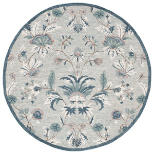 Safavieh Blossom Hand-tufted Wool & Cotton Floral Area Rug - Elegant Grey And Ivory Design For Home Décor Grey ,Ivory 80% Wool,20% Cotton Blm572f-4