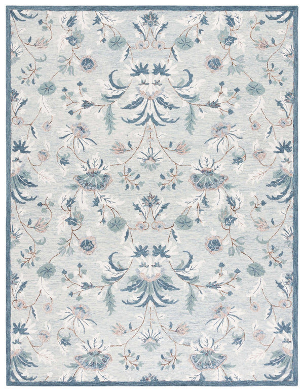 Safavieh Blossom Hand-tufted Wool & Cotton Floral Area Rug - Elegant Grey And Ivory Design For Home Décor Grey ,Ivory 80% Wool,20% Cotton Blm572f-4