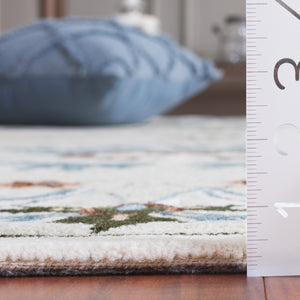 Safavieh Blossom Hand-tufted Wool & Cotton Floral Area Rug - Elegant Grey And Ivory Design For Home Décor Sage ,Blue 80% Wool,20% Cotton Blm572w-8