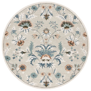 Safavieh Blossom Hand-tufted Wool & Cotton Floral Area Rug - Elegant Grey And Ivory Design For Home Décor Sage ,Blue 80% Wool,20% Cotton Blm572w-8