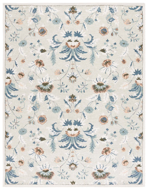 Safavieh Blossom Hand-tufted Wool & Cotton Floral Area Rug - Elegant Grey And Ivory Design For Home Décor Sage ,Blue 80% Wool,20% Cotton Blm572w-8