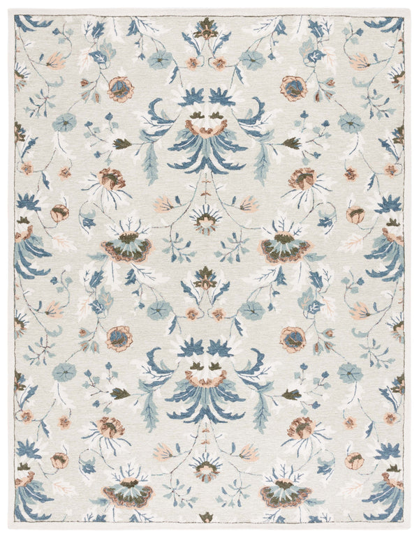Safavieh Blossom Hand-tufted Wool & Cotton Floral Area Rug - Elegant Grey And Ivory Design For Home Décor Sage ,Blue 80% Wool,20% Cotton Blm572w-8