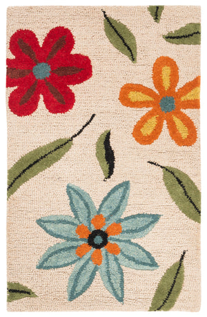 Safavieh Blossom Exquisite Floral Wool Area Rug - Hand-hooked Comfort And Style For Elegant Living Spaces Beige ,Multi Wool Blm678a-4r