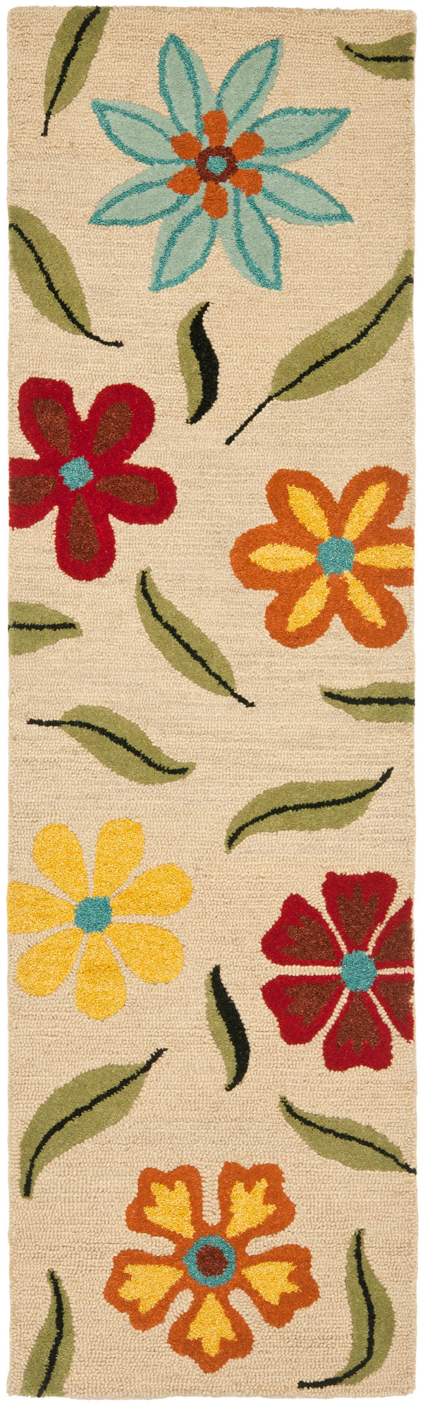 Safavieh Blossom Exquisite Floral Wool Area Rug - Hand-hooked Comfort And Style For Elegant Living Spaces Beige ,Multi Wool Blm678a-4r