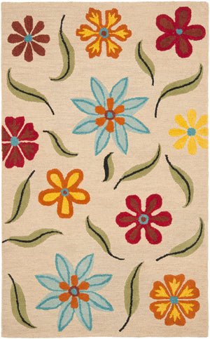 Safavieh Blossom Exquisite Floral Wool Area Rug - Hand-hooked Comfort And Style For Elegant Living Spaces Beige ,Multi Wool Blm678a-4r