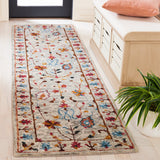 Safavieh Blossom 685 Hand Tufted 80% Wool 20% Cotton Floral Rug Grey / Red BLM685F-8