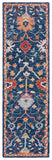 Safavieh Blossom 686 Hand Tufted 80% Wool 20% Cotton Floral Rug Blue / Red BLM686M-8