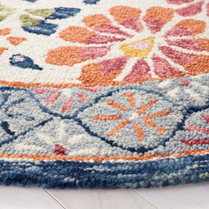 Safavieh Blossom 687 Hand Tufted 80% Wool 20% Cotton Floral Rug Ivory / Red BLM687A-8