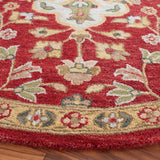 Safavieh Blossom 688 Hand Tufted 80% Wool 20% Cotton Floral Rug Red / Ivory BLM688Q-8