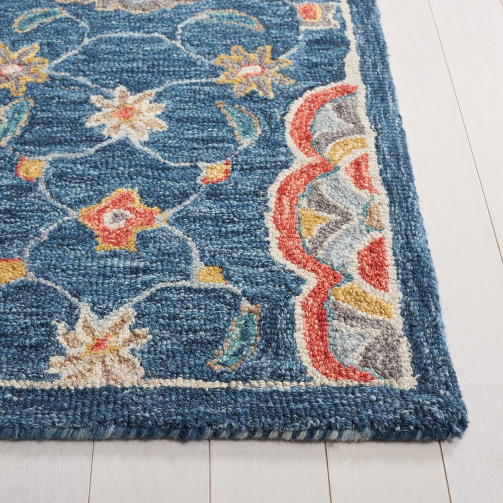 Safavieh Blossom 690 BLM690 Handtufted  Rug Blue / Red BLM690M-8