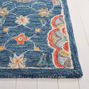 Safavieh Blossom 690 BLM690 Handtufted  Rug Blue / Red BLM690M-8